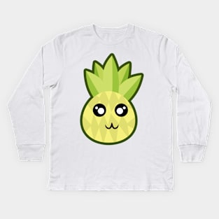 Kawaii Pineapple Kids Long Sleeve T-Shirt